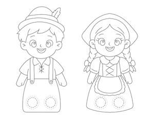 Hansel and Gretel Two Finger Puppet Craft Template Printable