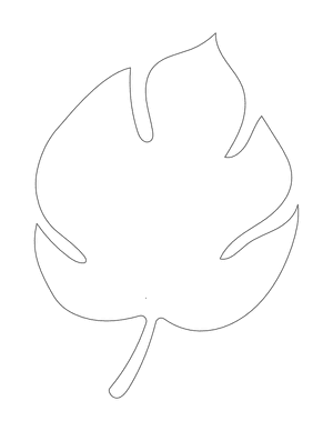 Hawaiian Leaf Shape Outline Craft Template Printable