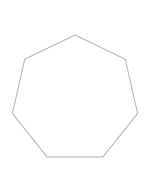 Heptagon Shape Outline Craft Template Printable