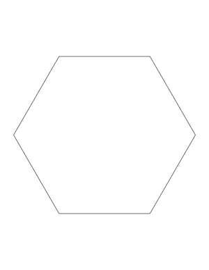 Hexagon Shape Outline Craft Template Printable
