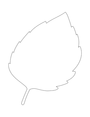 Hibiscus Leaf Shape Outline Craft Template Printable