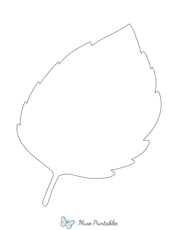 Hibiscus Leaf Shape Outline Craft Template