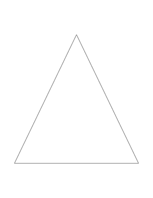 Isosceles Triangle Shape Outline Craft Template Printable