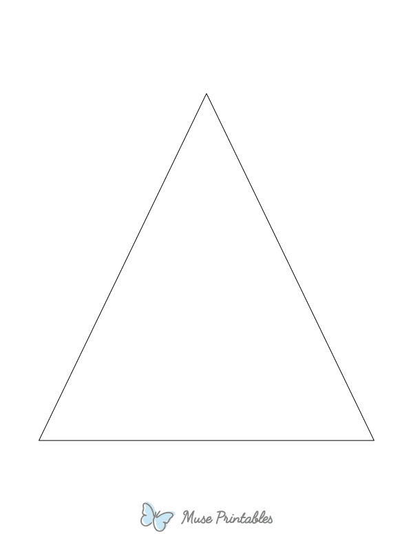 Isosceles Triangle Shape Outline Craft Template