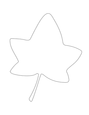 Ivy Leaf Shape Outline Craft Template Printable