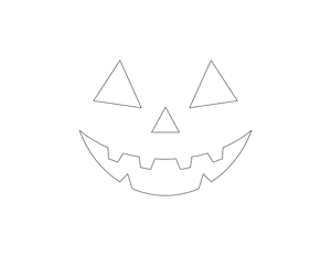 Jack-o'-lantern Face Outline Craft Template
