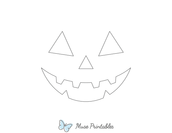 Jack-o'-lantern Face Outline Craft Template