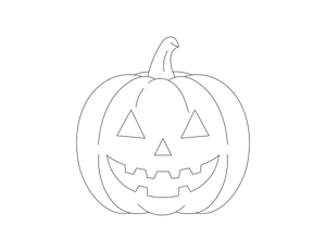 Jack-o'-lantern Outline Craft Template Printable