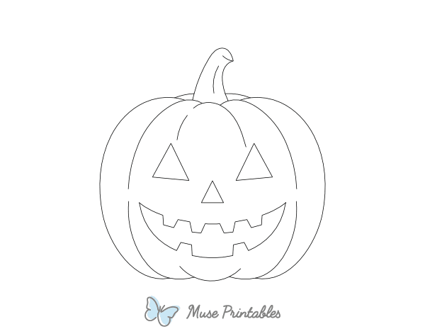 Jack-o'-lantern Outline Craft Template Printable