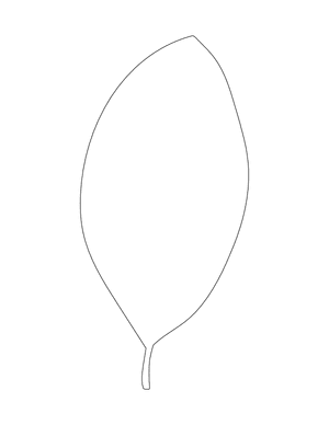 Jackfruit Leaf Shape Outline Craft Template Printable