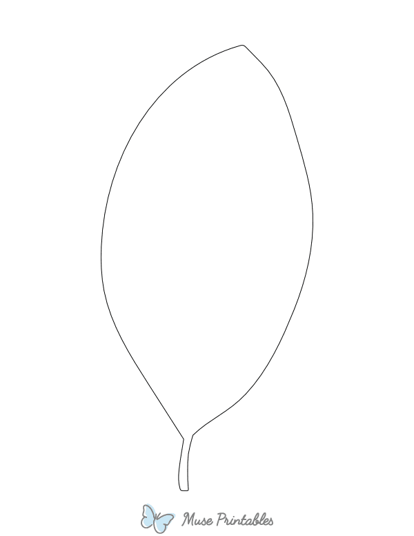 Jackfruit Leaf Shape Outline Craft Template