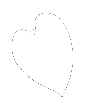 Kalo Leaf Shape Outline Craft Template Printable