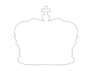 King Crown Shape Outline Craft Template Printable