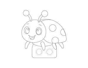 Ladybug Two Finger Puppet Craft Template Printable