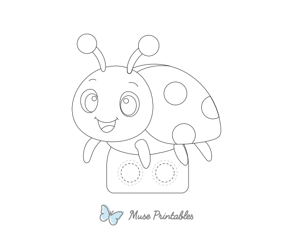 Ladybug Two Finger Puppet Craft Template