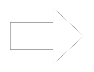Large Arrow Shape Outline Craft Template Printable