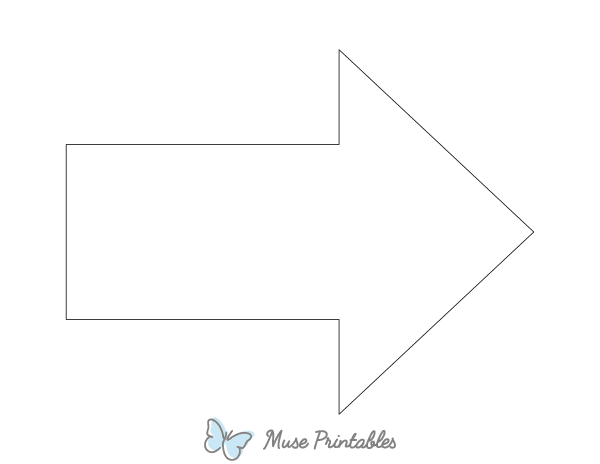 Large Arrow Shape Outline Craft Template