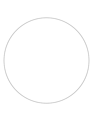 Large Circle Shape Outline Craft Template Printable