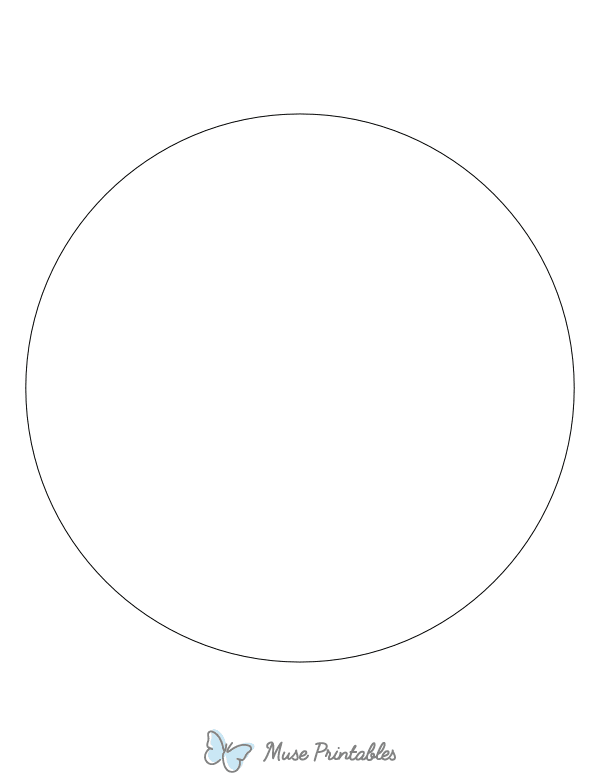 Large Circle Shape Outline Craft Template