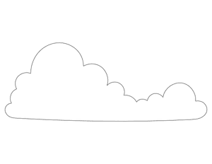 Large Cloud Shape Outline Craft Template Printable