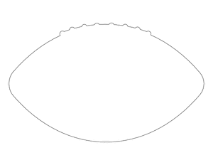 Large Football Shape Outline Craft Template Printable