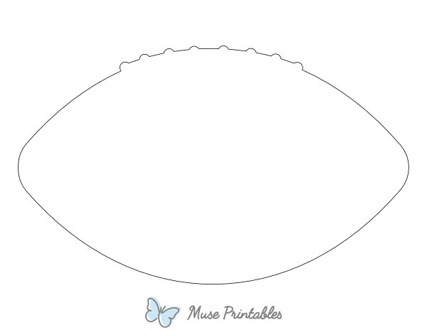 Large Football Shape Outline Craft Template Printable