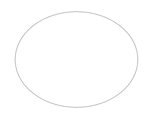 Large Oval Shape Outline Craft Template Printable
