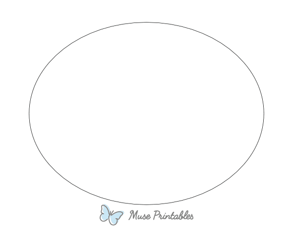 Large Oval Shape Outline Craft Template