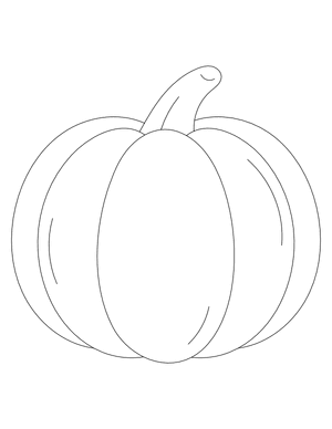 Large Pumpkin Outline Craft Template Printable