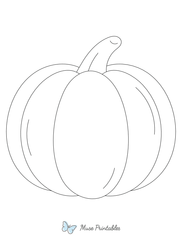 Large Pumpkin Outline Craft Template Printable