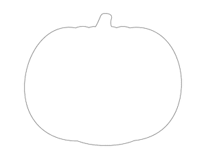 Large Pumpkin Shape Outline Craft Template Printable