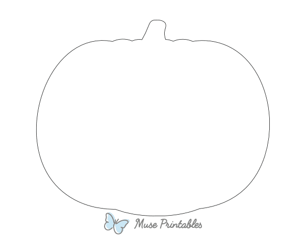 Large Pumpkin Shape Outline Craft Template