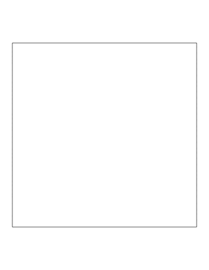 Large Square Shape Outline Craft Template Printable