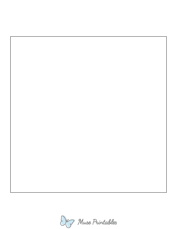 Large Square Shape Outline Craft Template Printable