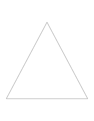 Large Triangle Shape Outline Craft Template Printable