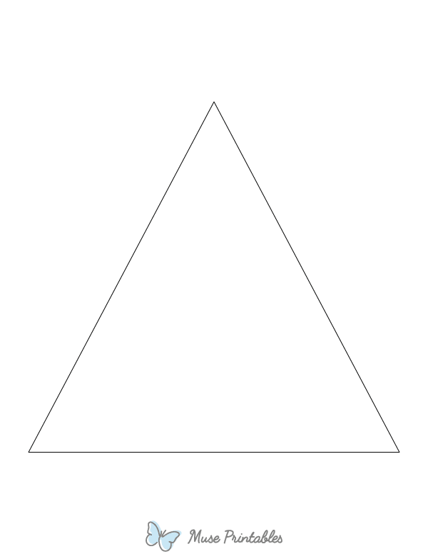 Large Triangle Shape Outline Craft Template Printable