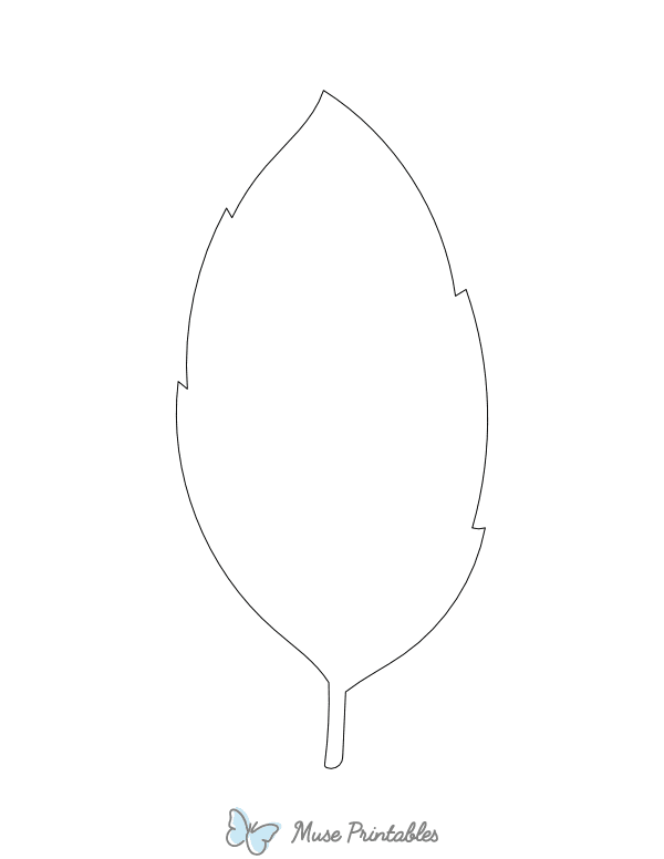 Leaf Shape Outline Craft Template