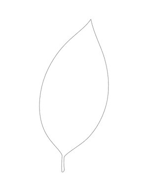 Lemon Leaf Shape Outline Craft Template Printable