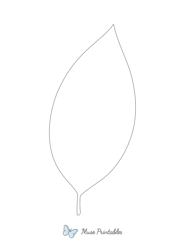 Lemon Leaf Shape Outline Craft Template