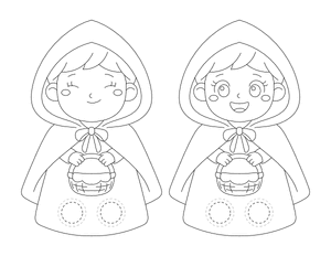 Little Red Riding Hood Two Finger Puppet Craft Template Printable
