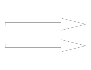 Long Arrow Shape Outline Craft Template Printable