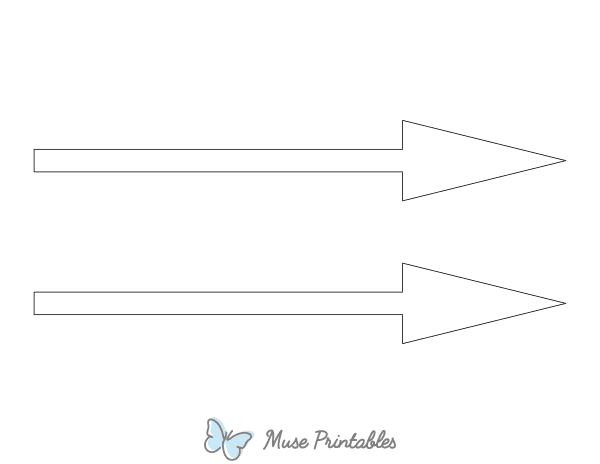 Long Arrow Shape Outline Craft Template Printable