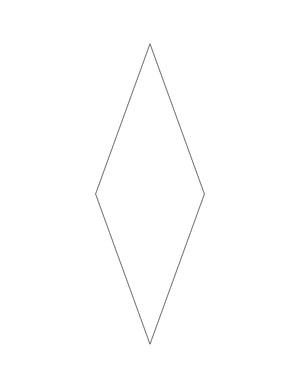 Long Diamond Shape Outline Craft Template Printable