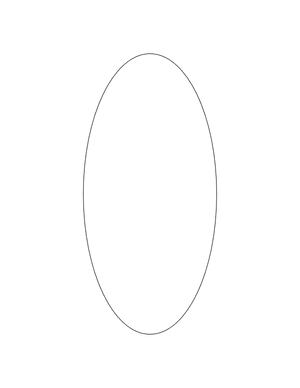 Long Oval Shape Outline Craft Template Printable