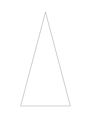 Long Triangle Shape Outline Craft Template Printable