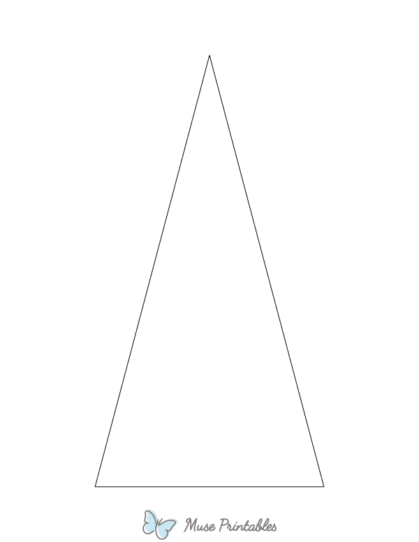 Long Triangle Shape Outline Craft Template Printable