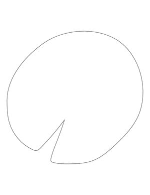 Lotus Leaf Shape Outline Craft Template Printable