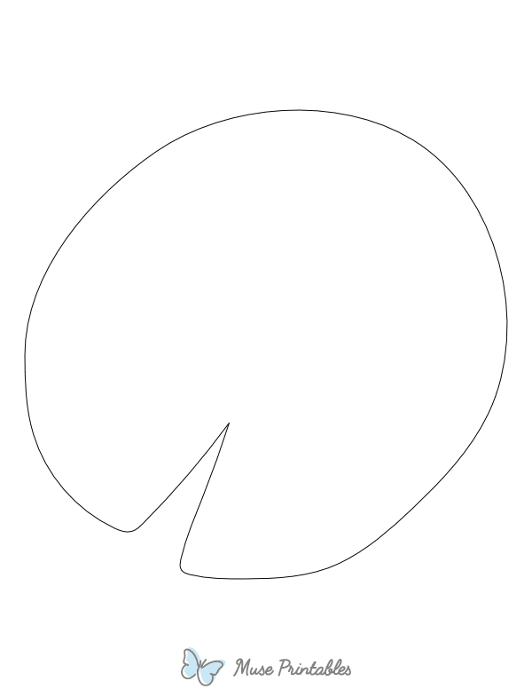 Lotus Leaf Shape Outline Craft Template