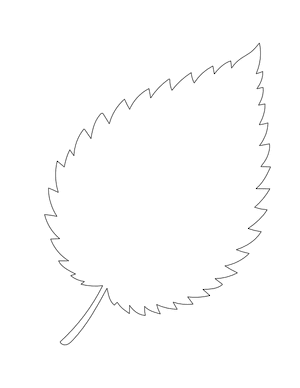 Nettle Leaf Shape Outline Craft Template Printable