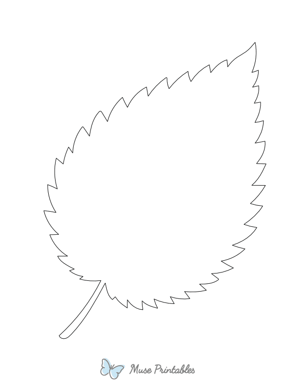 Nettle Leaf Shape Outline Craft Template
